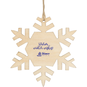 Wood Snowflake Ornament