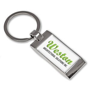 Rectangular Metal Key Tag