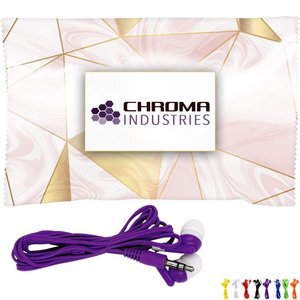 Wrapped Up Ear Bud Set, Marble Design