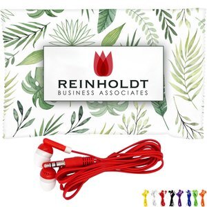 Wrapped Up Ear Bud Set, Leaf Design