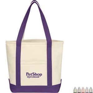 Small Heavy Cotton Canvas Boat Tote Bag