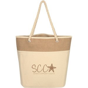Burlap Rope Cotton Canvas Tote Bag