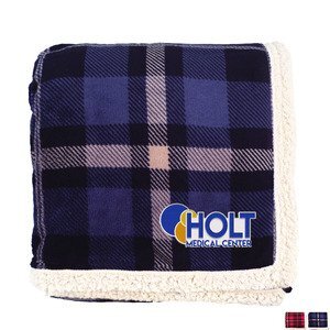 Lambswool Microsherpa Plaid Blanket Throw, 50" x 60"