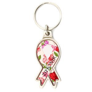 Awareness Ribbon Metal Key Chain