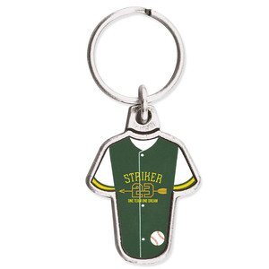 Baseball Jersey Metal Key Chain