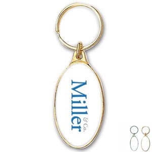 Oval Metal Key Chain
