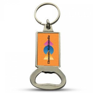 Rectangular Bottle Opener Key Chain
