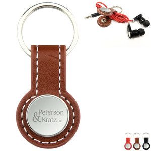 Red Leather Key Fob • Leather Key Chain • Duvall Leatherwork