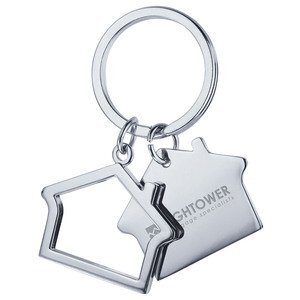 Silvertone Metal Autograph Key Holder and Bag Charm, HealthdesignShops