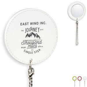 Round Leather Compact Mirror