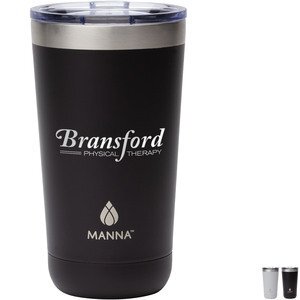 Manna 18 oz. Ascend Stainless Steel Water Bottle w/ Acacia Lid