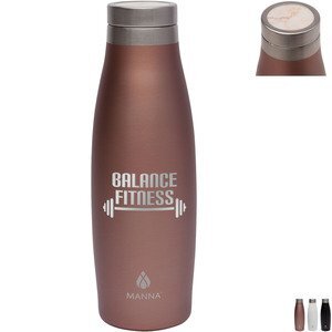 Manna™ Oasis Stainless Steel Water Bottle w/ Marble Lid, 18oz.