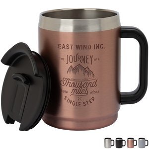 Manna™ Boulder Stainless Steel Camping Mug w/ Handle, 14oz.