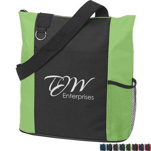 Fun Zip Top Closure Polyester Tote Bag