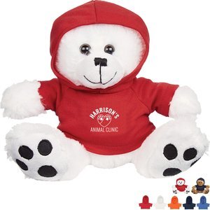 Plush Big Paw Bear w/ Hoodie, 8-1/2"