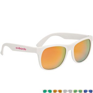 Rubberized Mirrored Lens Sunglasses