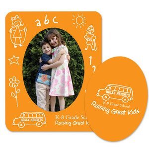 Oval Picture Frame Magnet - Stock Design ABC