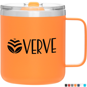 Camper Double Wall Stainless Steel Thermal Mug w/ Lid, 12oz.