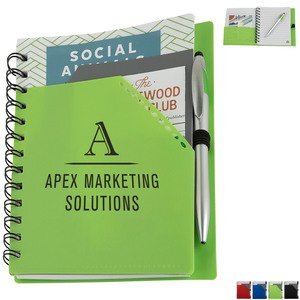 Trapezoid Junior Notebook w/ Stylus Pen, 6" x 7-1/8"