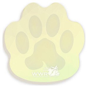 BIC® Paw Shape Adhesive Notepad, 3" x 3", 25 Sheets