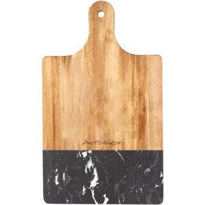 Black Marble & Wood Cutting Board