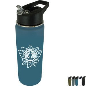 Halcyon® Sports Bottle w/Flip Straw Lid, 20 oz.