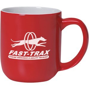 Majestic Ceramic Red Two-Tone Mug, 17oz.