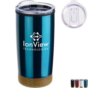 York Stainless Steel/Polypropylene Tumbler w/ Cork Base, 20oz.