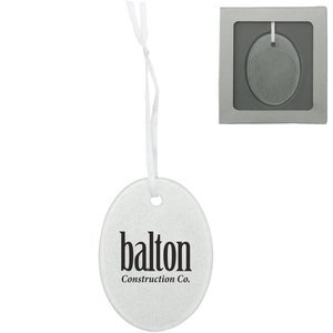 Hammered Glass Oval Ornament