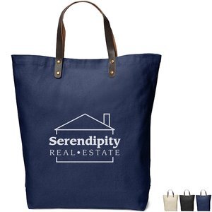 Urban Cotton Tote w/ Leather Handles