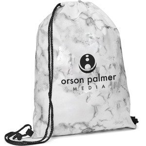 Marble Non-Woven Drawstring Backpack