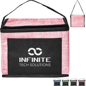 Denim Pattern Non-Woven 6-Can Lunch Bag