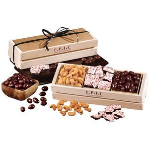 Sweet & Crunchy Treats in Wooden Crate