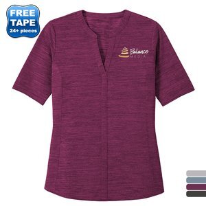 Port Authority® Stretch Ladies' Stretch Heather Open Neck Top