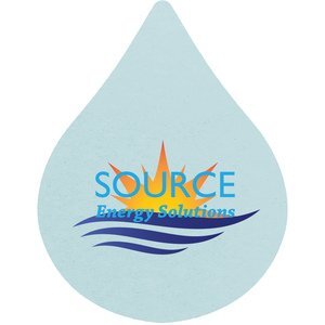 Droplet Pulpboard Coaster w/ Full Color Imprint, 80 pt.