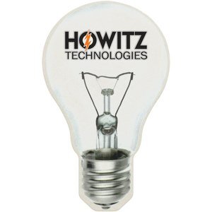 Light Bulb Pulpboard Coaster w/ Full Color Imprint, 80 pt.