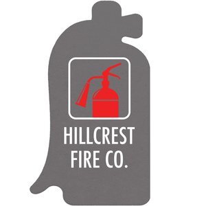 Fire Extinguisher Pulpboard Coaster w/ Full Color Imprint, 80 pt.