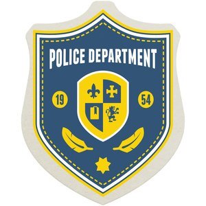 Badge Pulpboard Coaster w/ Full Color Imprint, 80 pt.