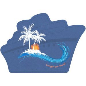 Ship Pulpboard Coaster w/ Full Color Imprint, 80 pt.