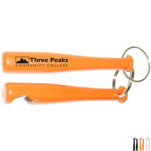 Baseball Bat Bottle Opener Key Tag