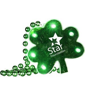 LED Shamrock Beaded Necklace