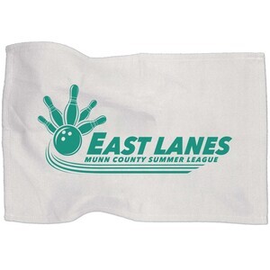 Microfiber Rally Towel, White 11" x 18"