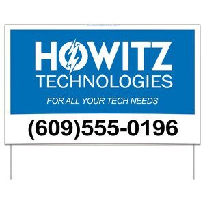 Double-Sided Yard Sign with Frame, 16" x 26"