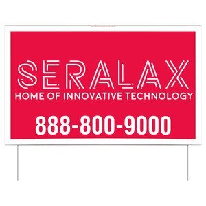 Double-Sided Yard Sign with Frame, 21" x 34-1/2"