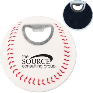 Baseball Coaster Bottle Opener