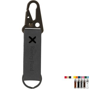 Busker Leather Keychain w/ Antique Nickel Carabiner