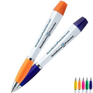 Twist Action Triangular Ad Pen & Highlighter