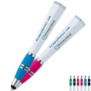 Twist Action Square Ad Pen with Stylus