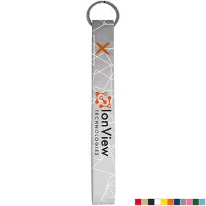 Strickland Recycled Dye-Sublimated Felt Wrist Keychain w/ Metal Split Ring