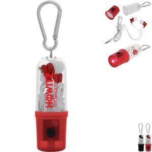 Earbuds with Flashlight Case